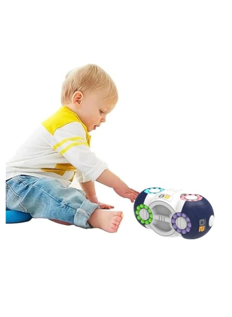 Rotating Magic Bean Cube Spinner Fidget Toys,Gifts,Learning  Education Toys,Stress Relief Gifts Fidget Toys Adults Kids,Double Flip Handheld Puzzle Cube Magic Bean Spinner - Image 5